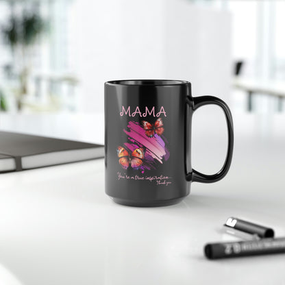 Gift for Mama Mug with Butterflies Gift for Mothers Day for Moms and Coffee Lovers Gift for Butterfly Lovers