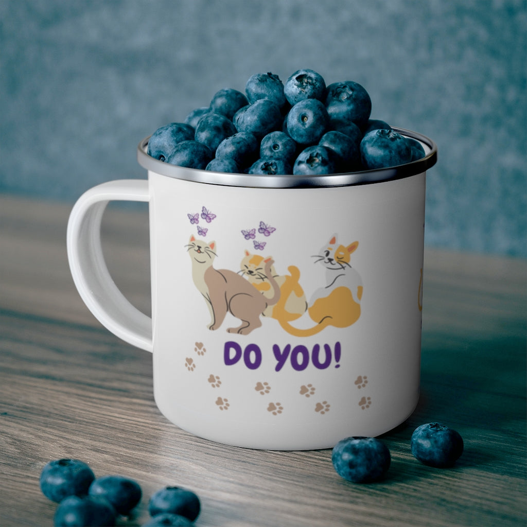 Do You Enamel Camping Mug - Cat