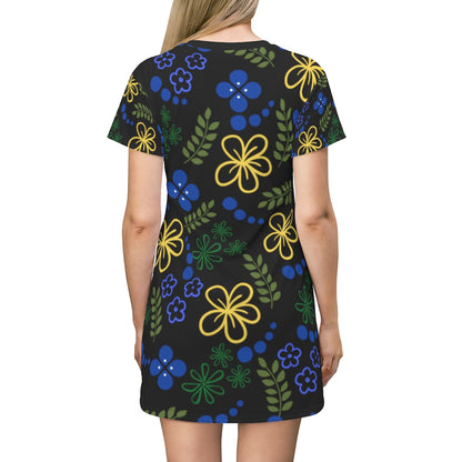 Spring T-Shirt Dress - Black