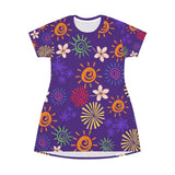 Confetti T-Shirt Dress - Dark Purple