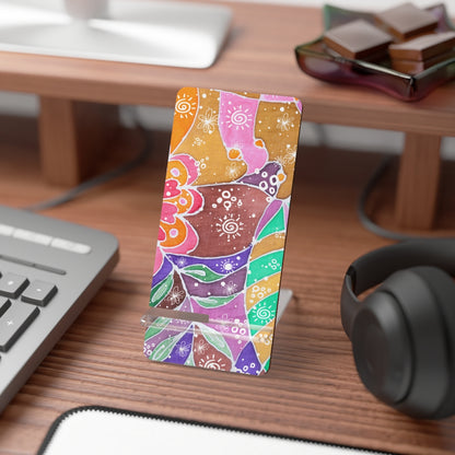 Multicolor Abstract Mobile Phone Stand
