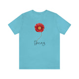 Womens Flower T Shirt for Spring Shirt Red Flower T shirt for Gift Shirt for Spring
