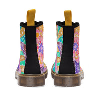 Multicolor Abstract Women's Boots