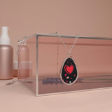 Hearts Within Oval Necklace Valentine Jewelry