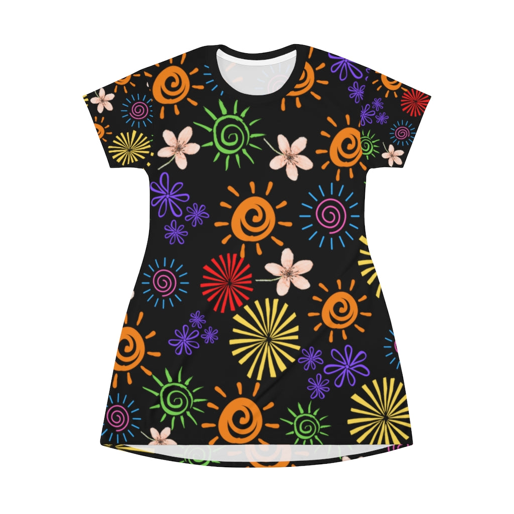 Confetti T-Shirt Dress - Black