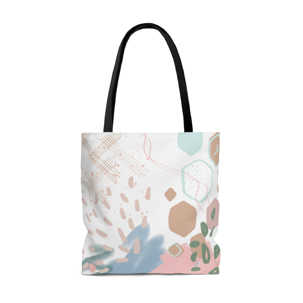 Abstract in Pink and Green Tote Bag