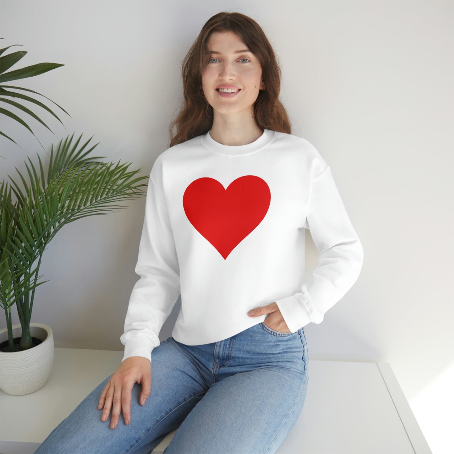One Heart One Love Valentine Red Heart Sweatshirt