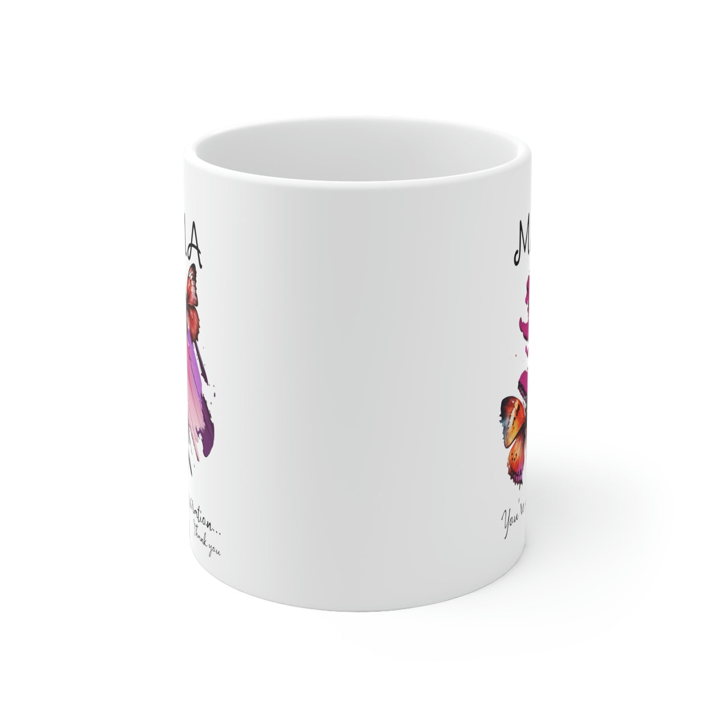 Mothers Day Mug for Gift for Mama Cup with Butterflies Gift for Mom Inspirational Love