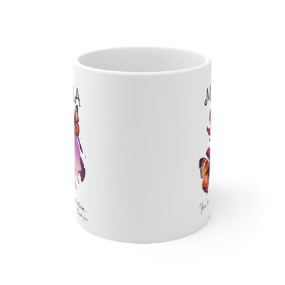 Mothers Day Mug for Gift for Mama Cup with Butterflies Gift for Mom Inspirational Love