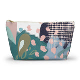 Abstract in Pink and Green Accessory Pouch