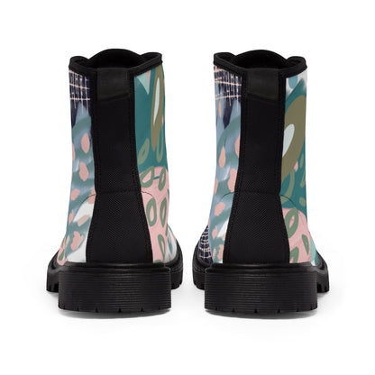 Abstract in Pink and Green Women's Boots