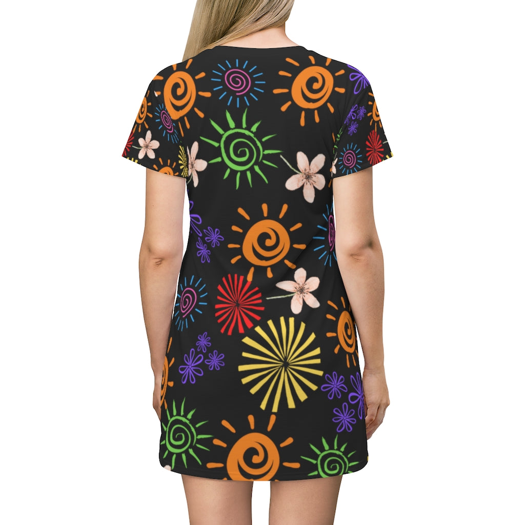 Confetti T-Shirt Dress - Black