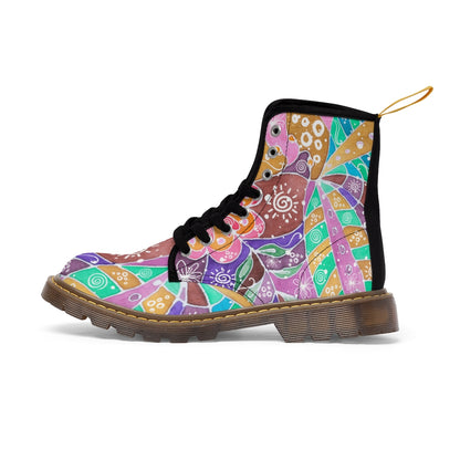 Multicolor Abstract Women's Boots