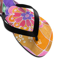 Multicolored Abstract Unisex Flip-Flops