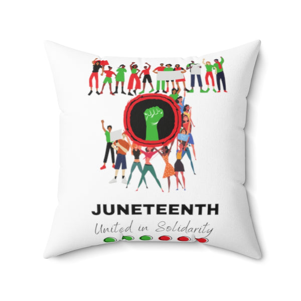 United in Solidarity Square Pillow - White