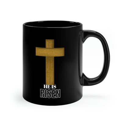 Easter Mug for Gift for Palm Sunday Cross - 11 oz Black