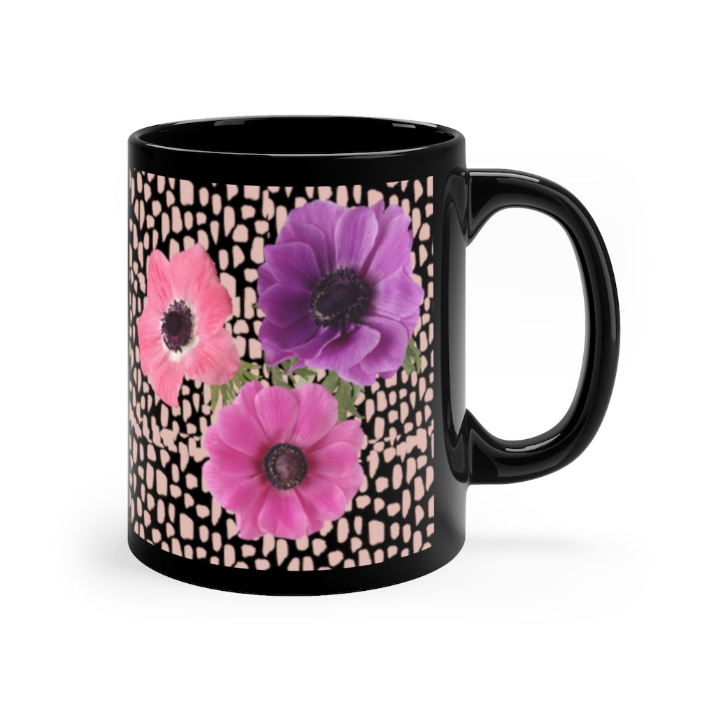 Anemones 11oz Mug - Black
