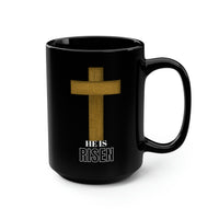 Easter Mug for Gift for Palm Sunday Cross - 15 oz Black