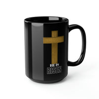 Easter Mug for Gift for Palm Sunday Cross - 15 oz Black