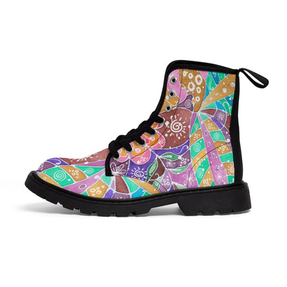 Multicolor Abstract Women's Boots