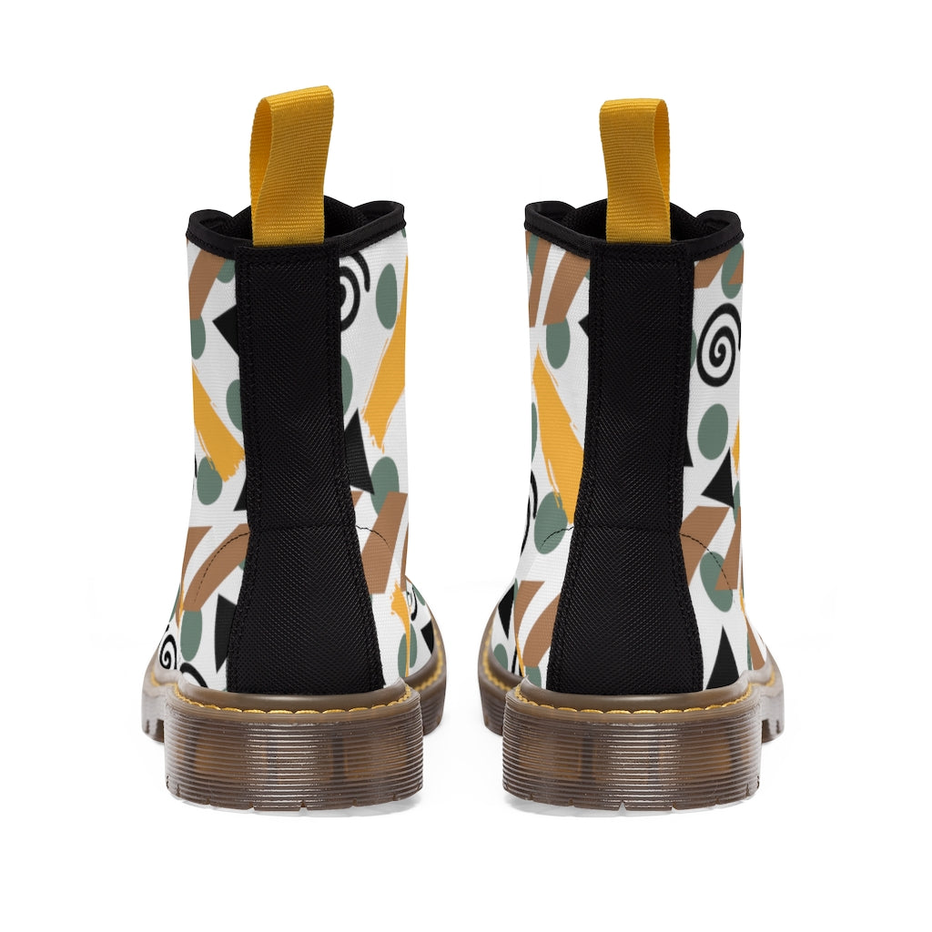 Camo Abstract Men's Canvas Boots