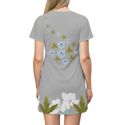 Summer Breeze T-Shirt Dress - Silver