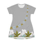 Summer Breeze T-Shirt Dress - Silver