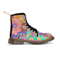 Multicolor Abstract Women's Boots