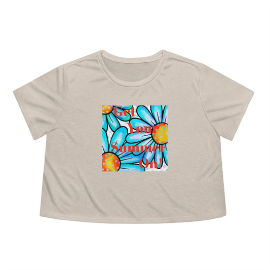 Get Your Summer On Flowy Cropped Tee