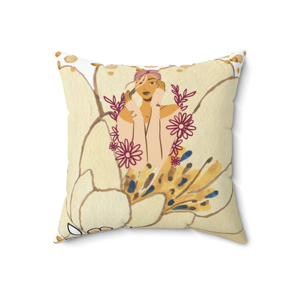 Brown Fusion Square Pillow