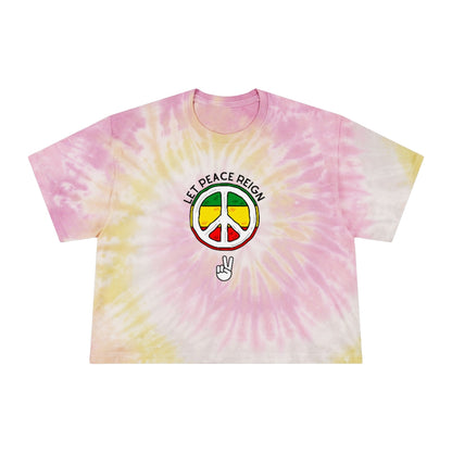 Let Peace Reign Tie-Dye Crop Tee
