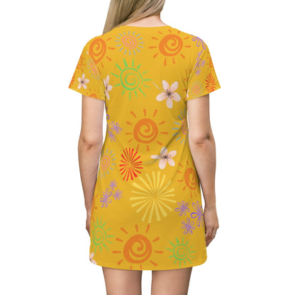 Confetti T-Shirt Dress - Yellow