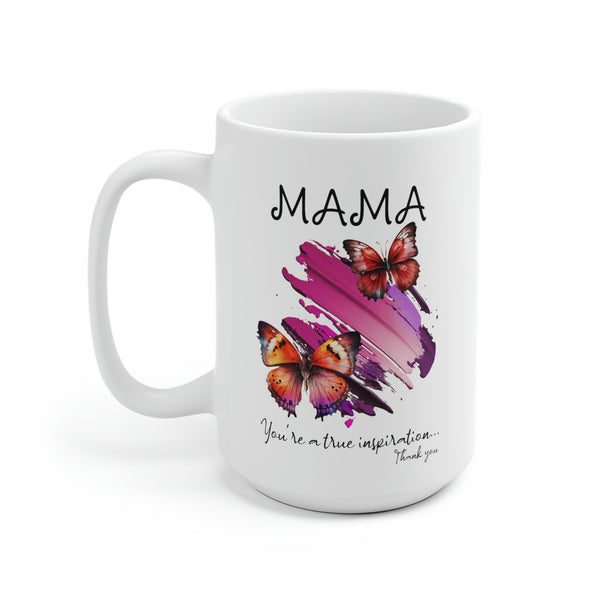 Mothers Day Mug for Gift for Mama Cup with Butterflies Gift for Mom Inspirational Love