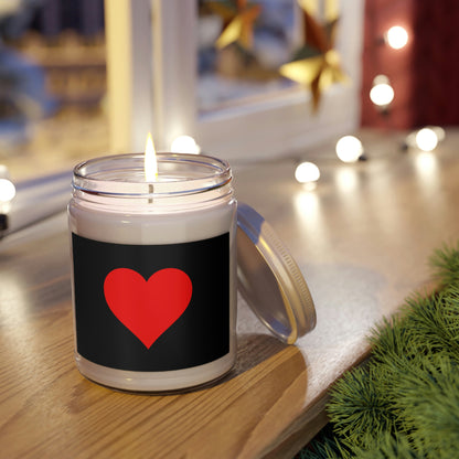 One Heart, One Love Scented Candle, 9oz - Black