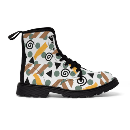 Camo Abstract Men's Canvas Boots