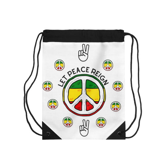 Let Peace Reign Drawstring Bag #1