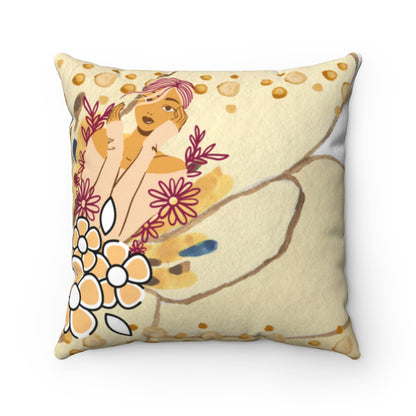 Brown Fusion Square Pillow