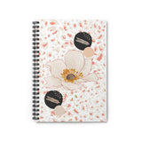 Peach Flower Abstract Spiral Notebook