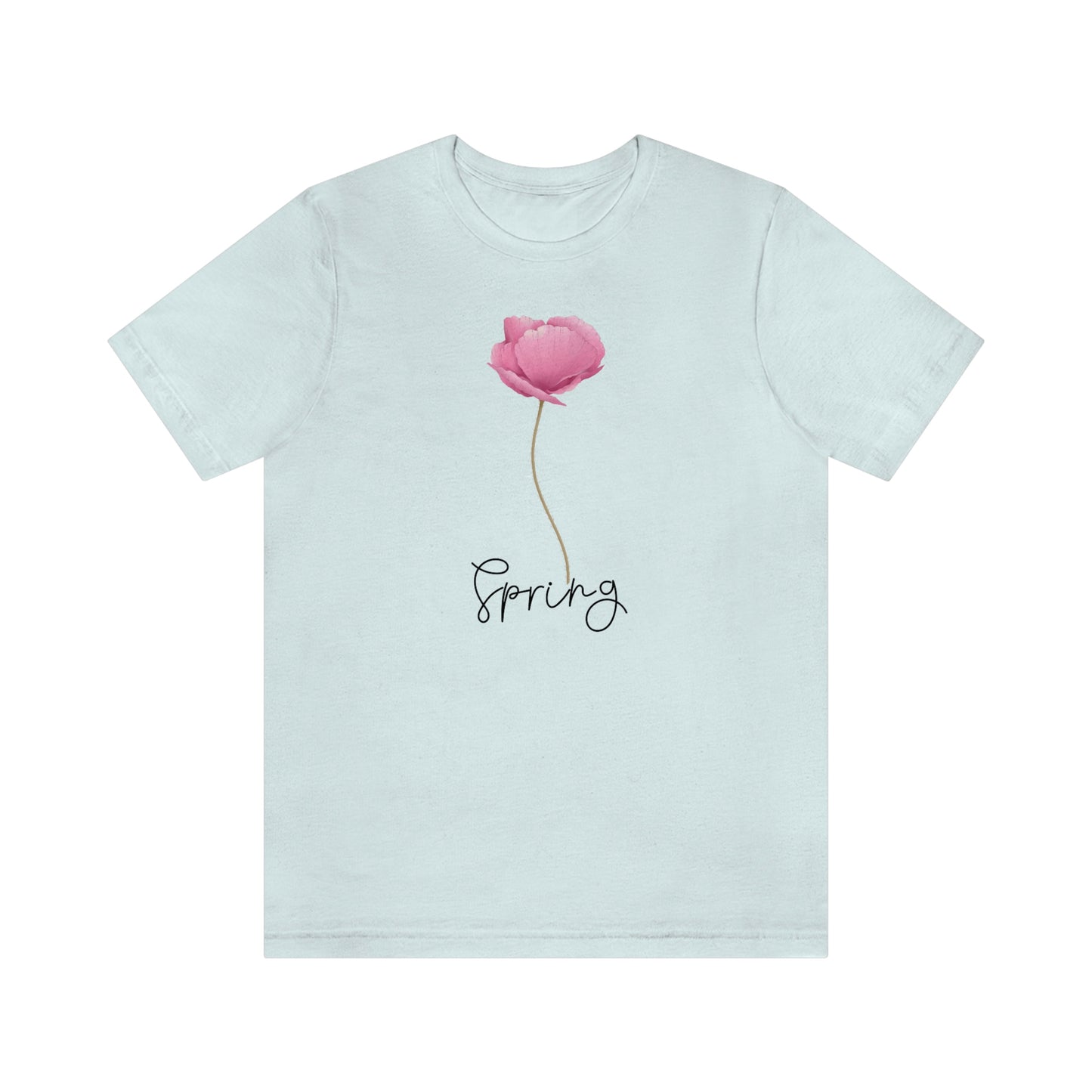 Flower T Shirt for Women Pink Flower Shirt Gift for Spring for Ladies Spring Flower Shirt