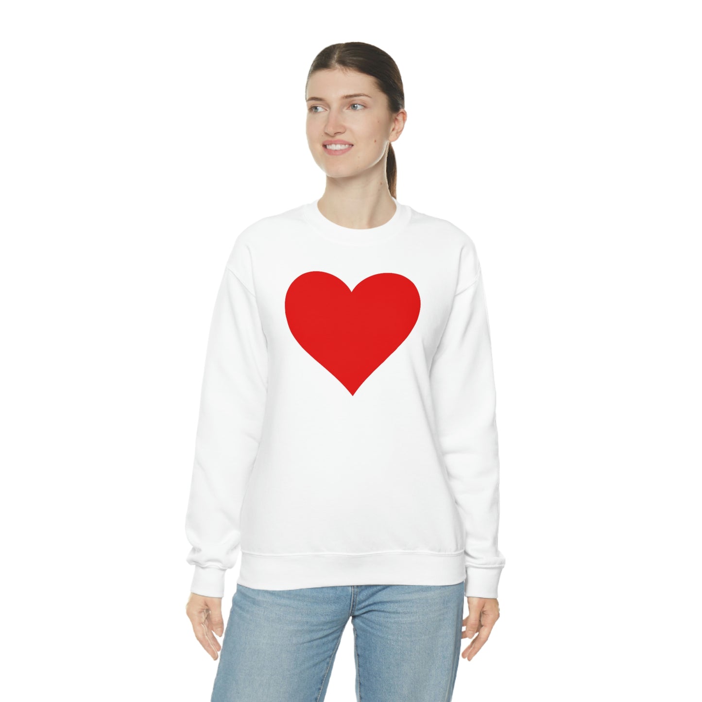 One Heart One Love Valentine Red Heart Sweatshirt
