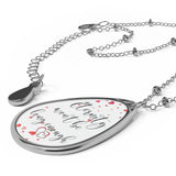 Eternity Won't Be Long Enough Oval Necklace Valentine Jewelry - White