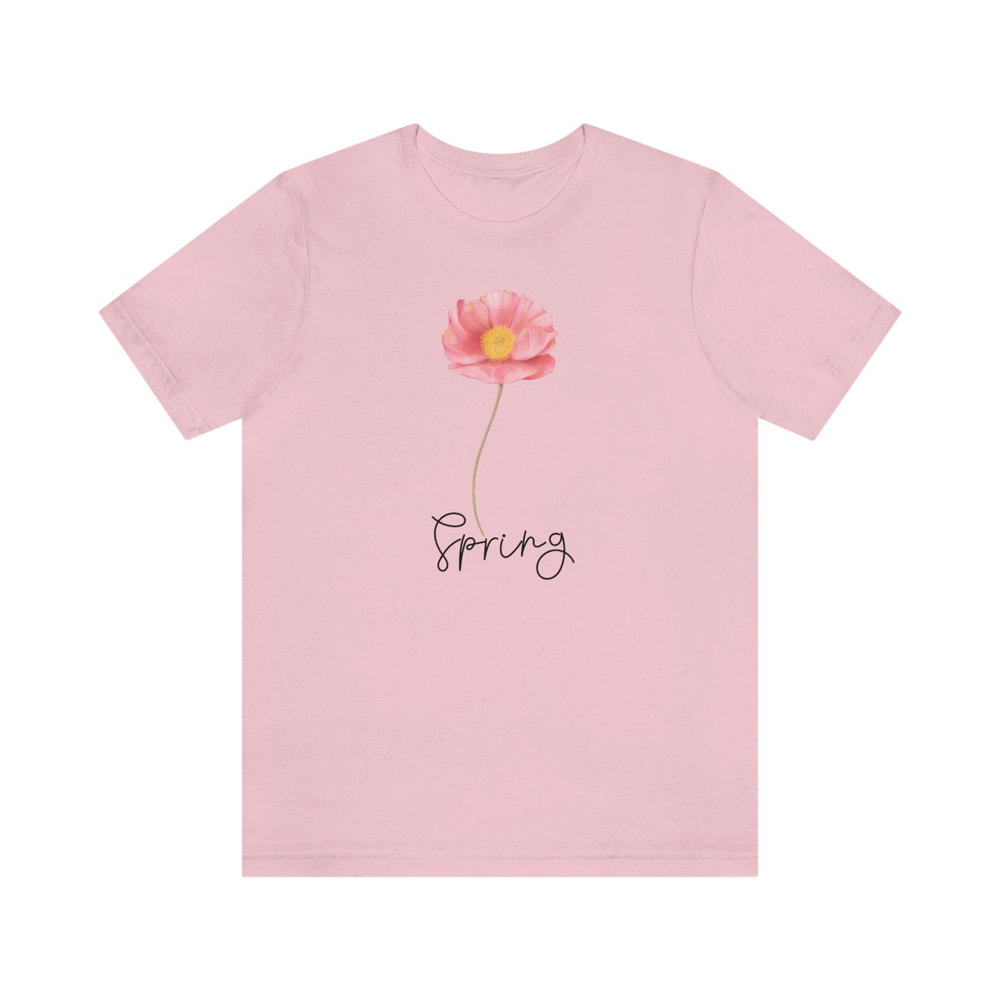 Pink Spring Flower T Shirt for Women Flower Top for Spring Flower Shirt for Ladies