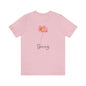 Pink Spring Flower T Shirt for Women Flower Top for Spring Flower Shirt for Ladies