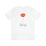 Flower T Shirt for Spring T Shirt for Women for Gift Orange Flower Ladies Spring Gift Flower Shirt