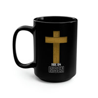 Easter Mug for Gift for Palm Sunday Cross - 15 oz Black