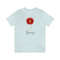 Womens Flower T Shirt for Spring Shirt Red Flower T shirt for Gift Shirt for Spring