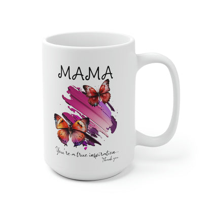 Mothers Day Mug for Gift for Mama Cup with Butterflies Gift for Mom Inspirational Love