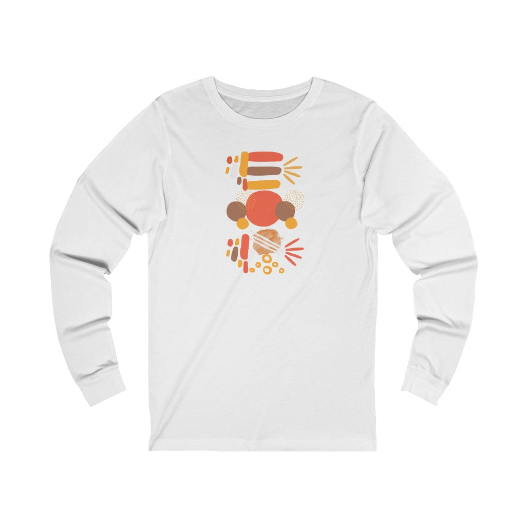 Earthy Tones Abstract Unisex Jersey Long Sleeve Tee