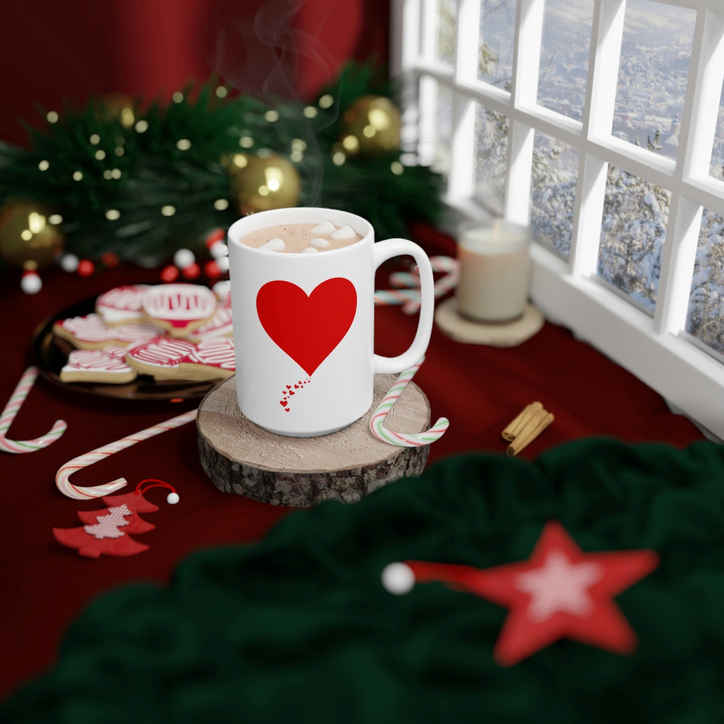 One Heart Forever Mug 15 oz - White
