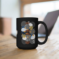 Circles, Bars, and Rocks 15oz Mug - Black